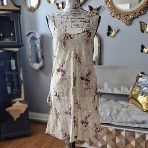 California Dynasty Y2K Floral Slip Dress Medium